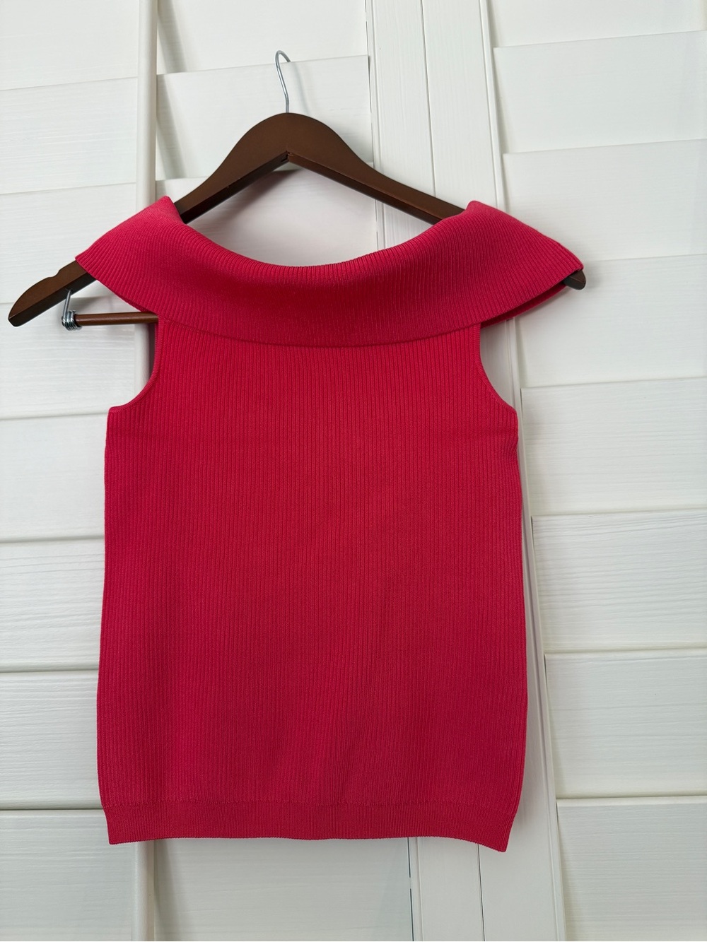 7 For All Mankind Off-the-Shoulder Ribbed Sweater - Picture 2 of 10